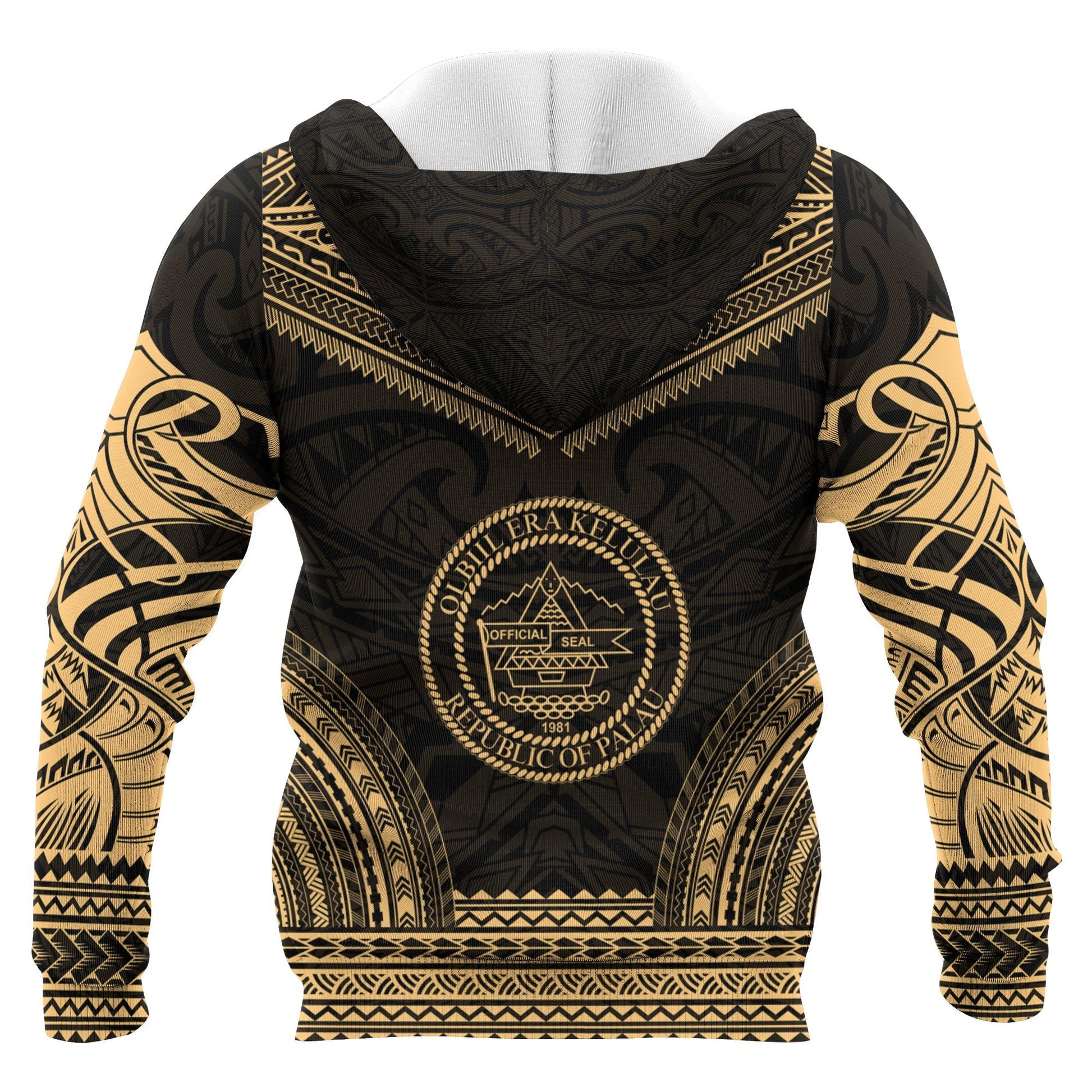 Palau Polynesian Chief Hoodie Gold Version