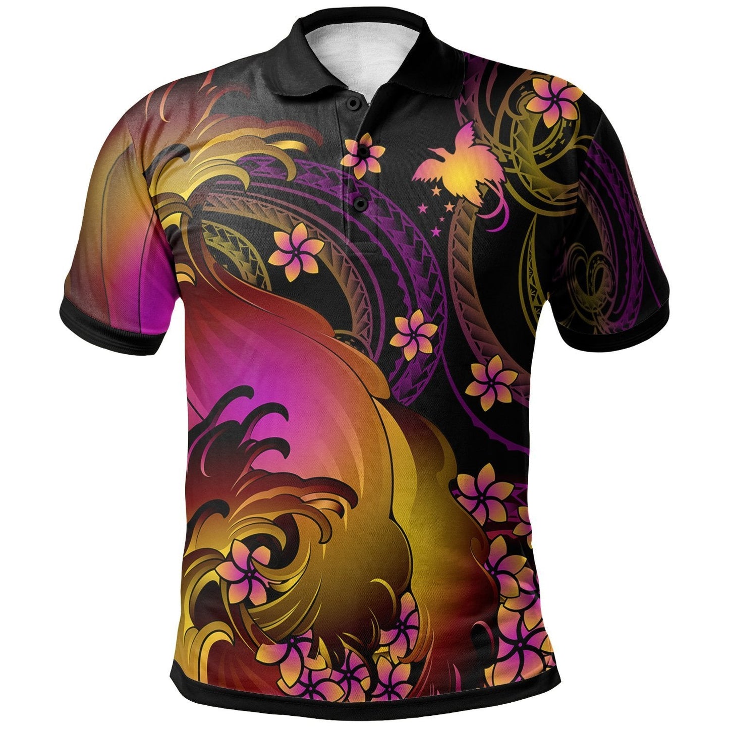 Papua New Guinea Polo Shirt - PNG in wave