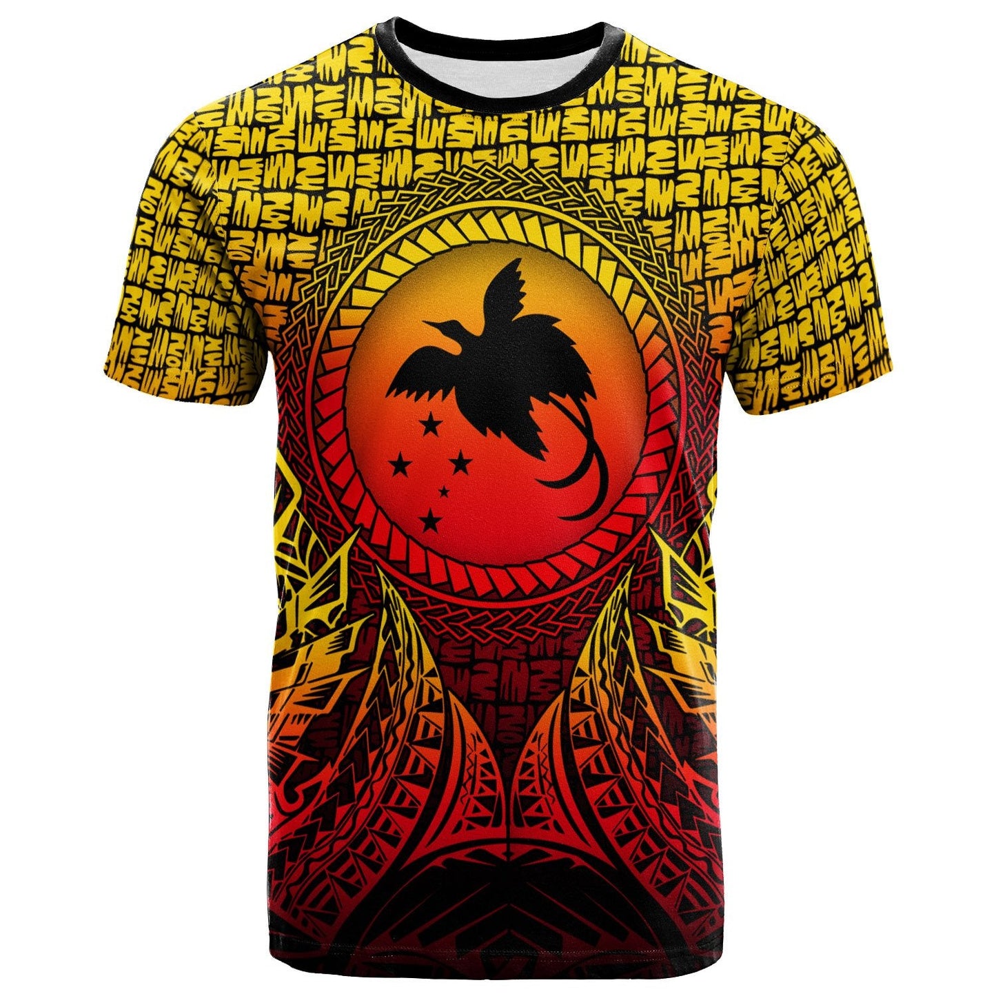 Papua New Guinea T - Shirt - Circle Pattern Yellow