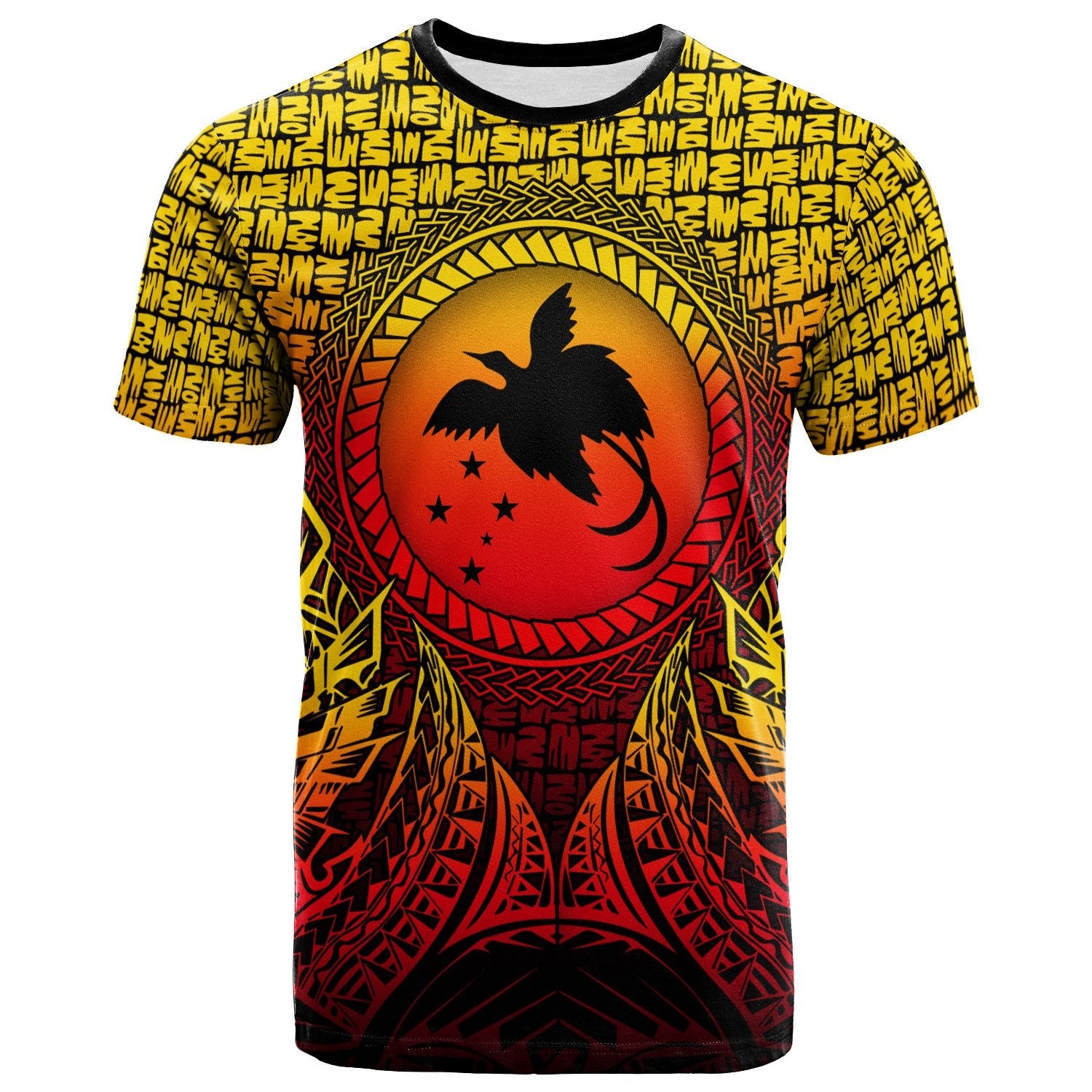 Papua New Guinea T - Shirt - Circle Pattern Yellow