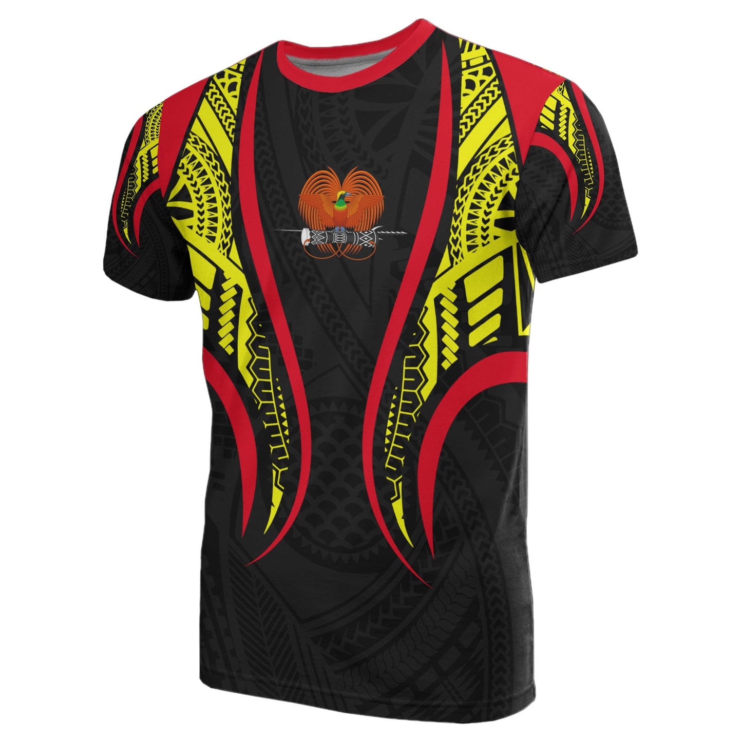 Papua New Guinea T - Shirt - Papua New Guinea Coat Of Arms Polynesian Stylized
