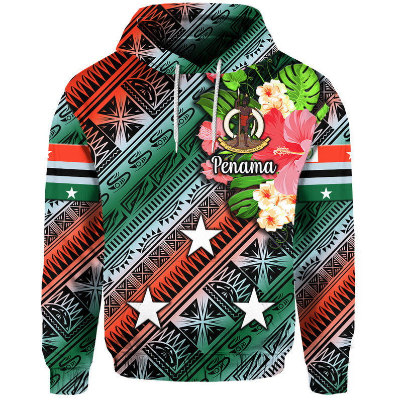 ( Personalised) Vanuatu Penama Zip Up And Pullover Hoodie Independence Be Proud