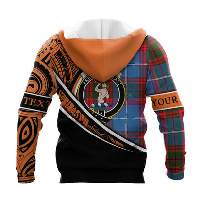 Printivon Pennycook Knitted Hoodie Pattern Polynesian Custom Text