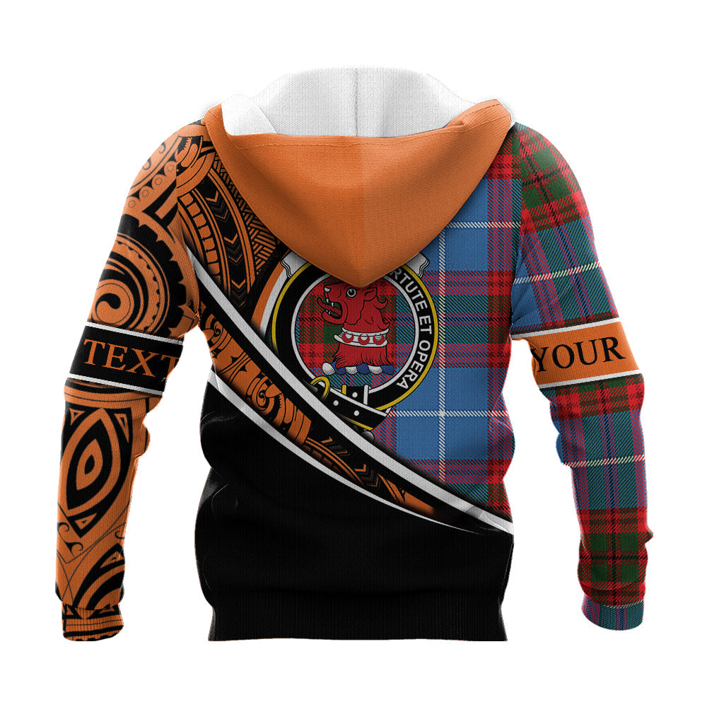 Printivon Pentland Knitted Hoodie Pattern Polynesian Custom Text