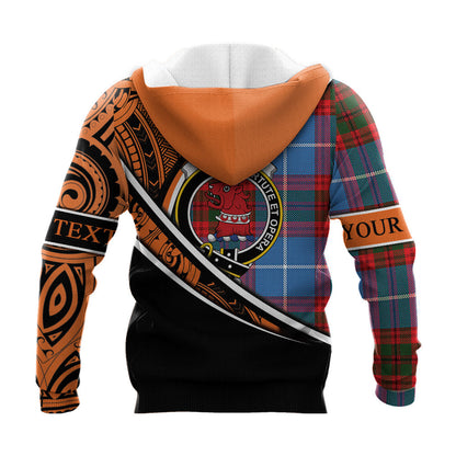 Printivon Pentland Knitted Hoodie Pattern Polynesian Custom Text
