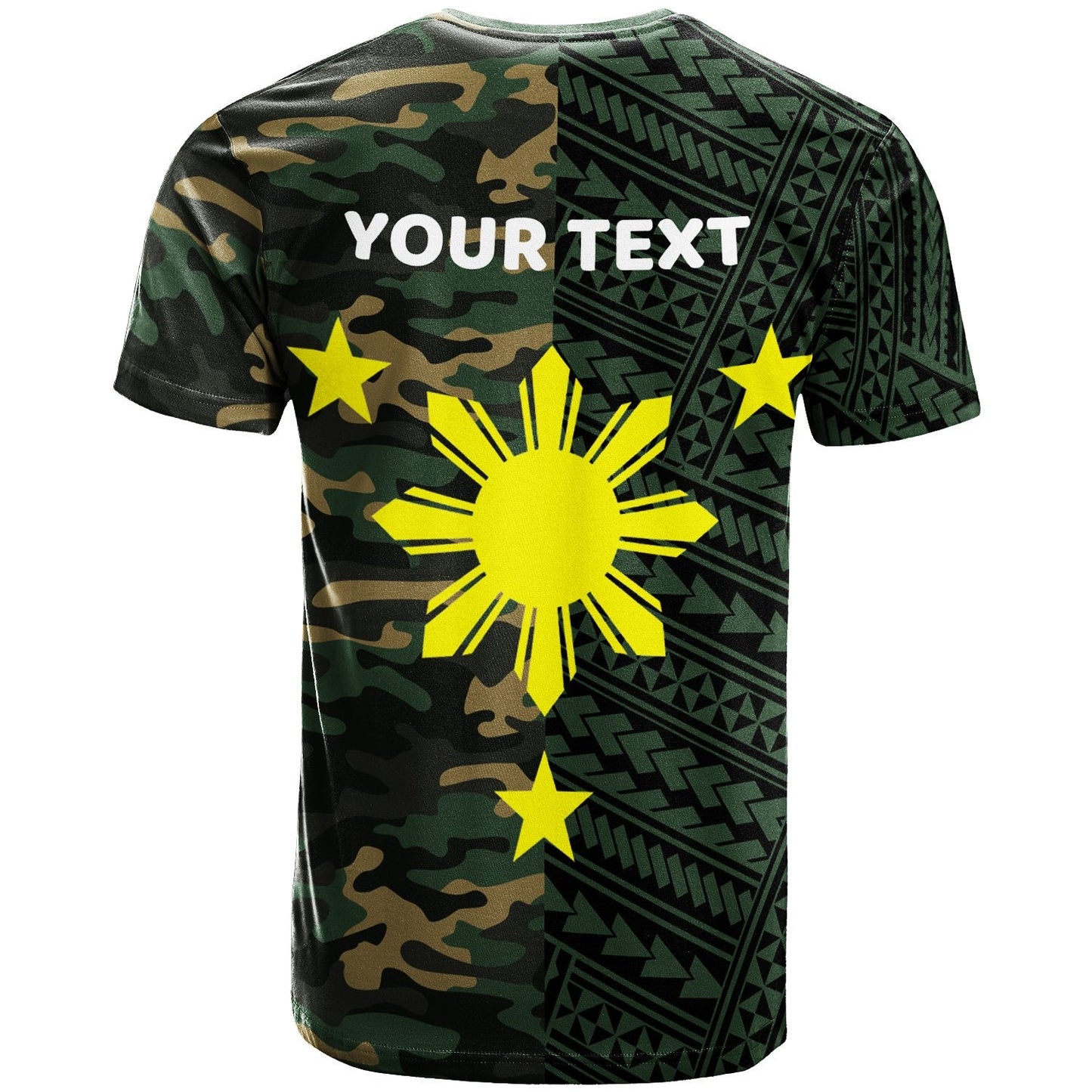 Philippines Custom Personalised T Shirt Shark Cartoon In Camo Syle