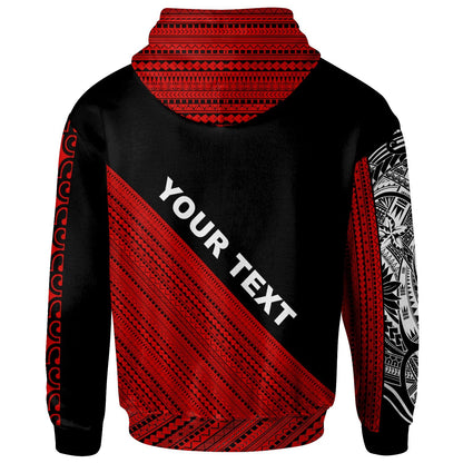 Philippines Hoodie Diagonal Pattern Red Unisex Zip Up Hoodie