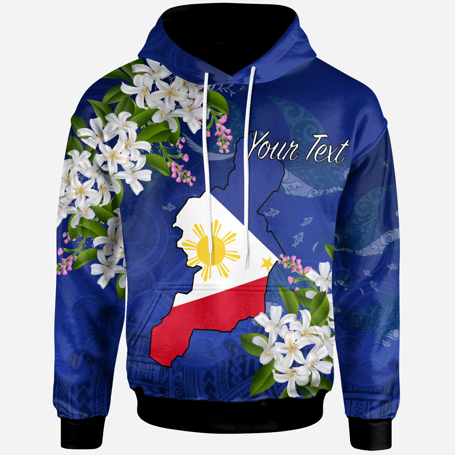 Custom Text Philippines Personalised Custom Hoodie Filipino With Map