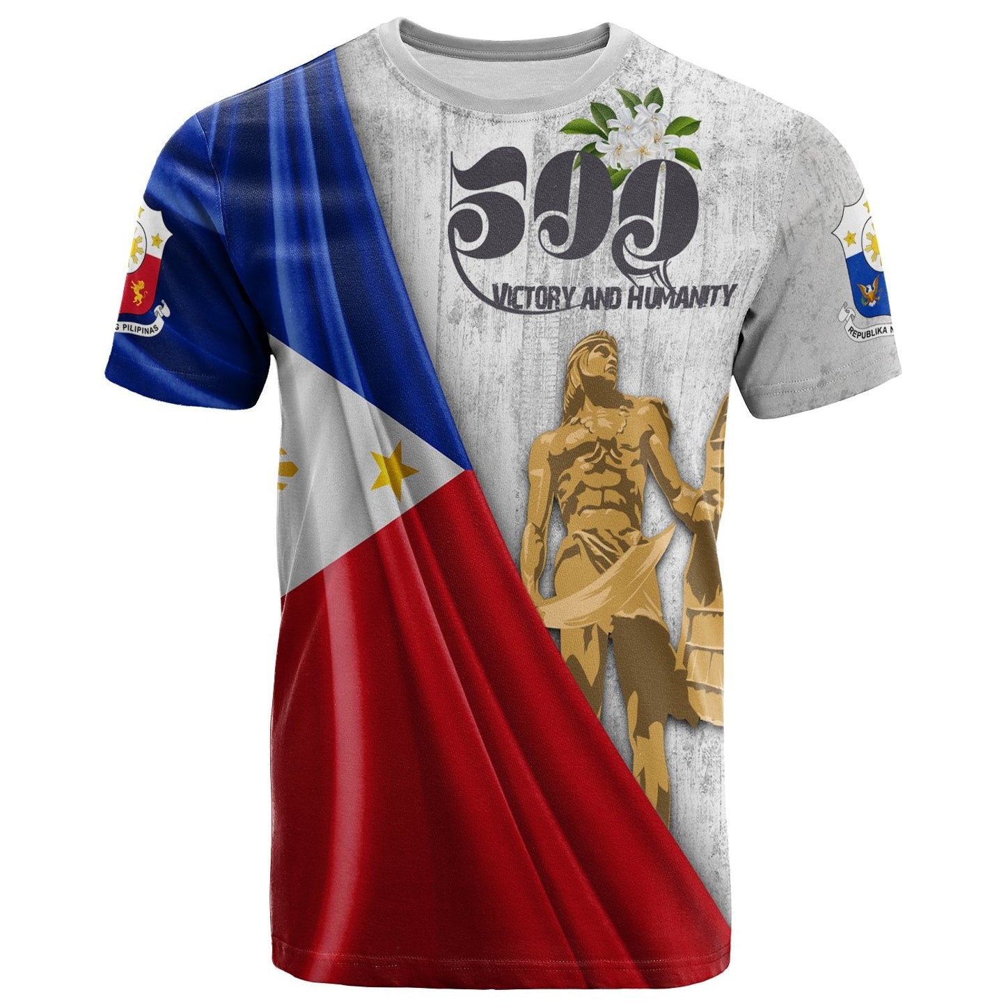 Philippines T - Shirt - 500Th Victory And Humanity Style Flag