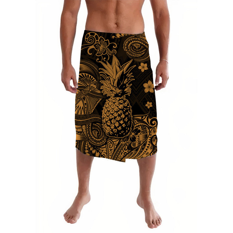 Hawaii Pineapple Polynesian Lavalava Unique Style - Gold