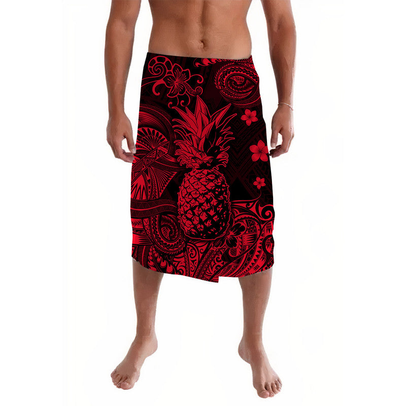 Hawaii Pineapple Polynesian Lavalava Unique Style - Red