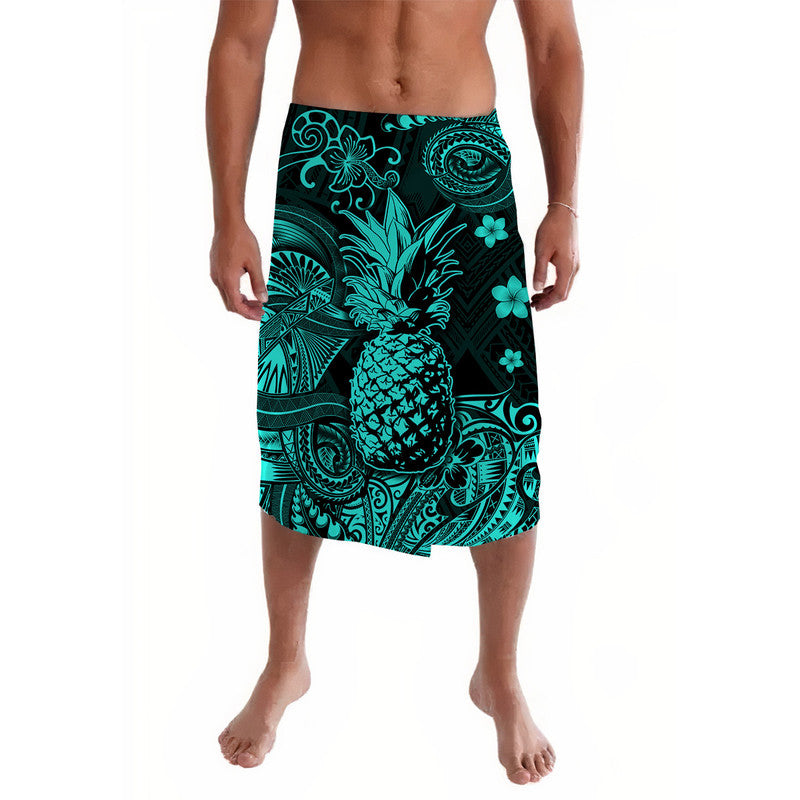 Hawaii Pineapple Polynesian Lavalava Unique Style - Turquoise