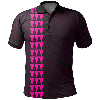 Hawaii Kanaka Map Polo Shirt - Pink