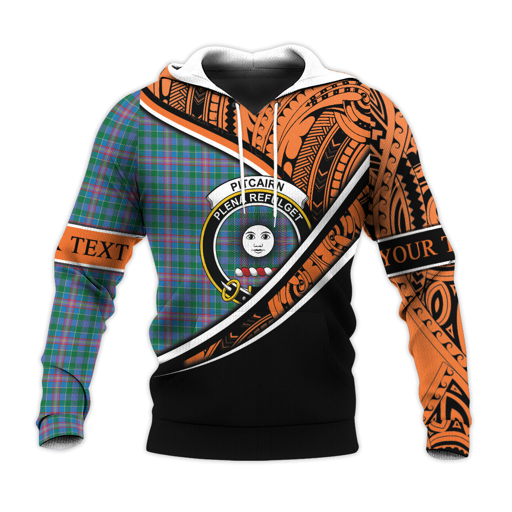 Printivon Pitcairn Hunting Knitted Hoodie Pattern Polynesian Custom Text