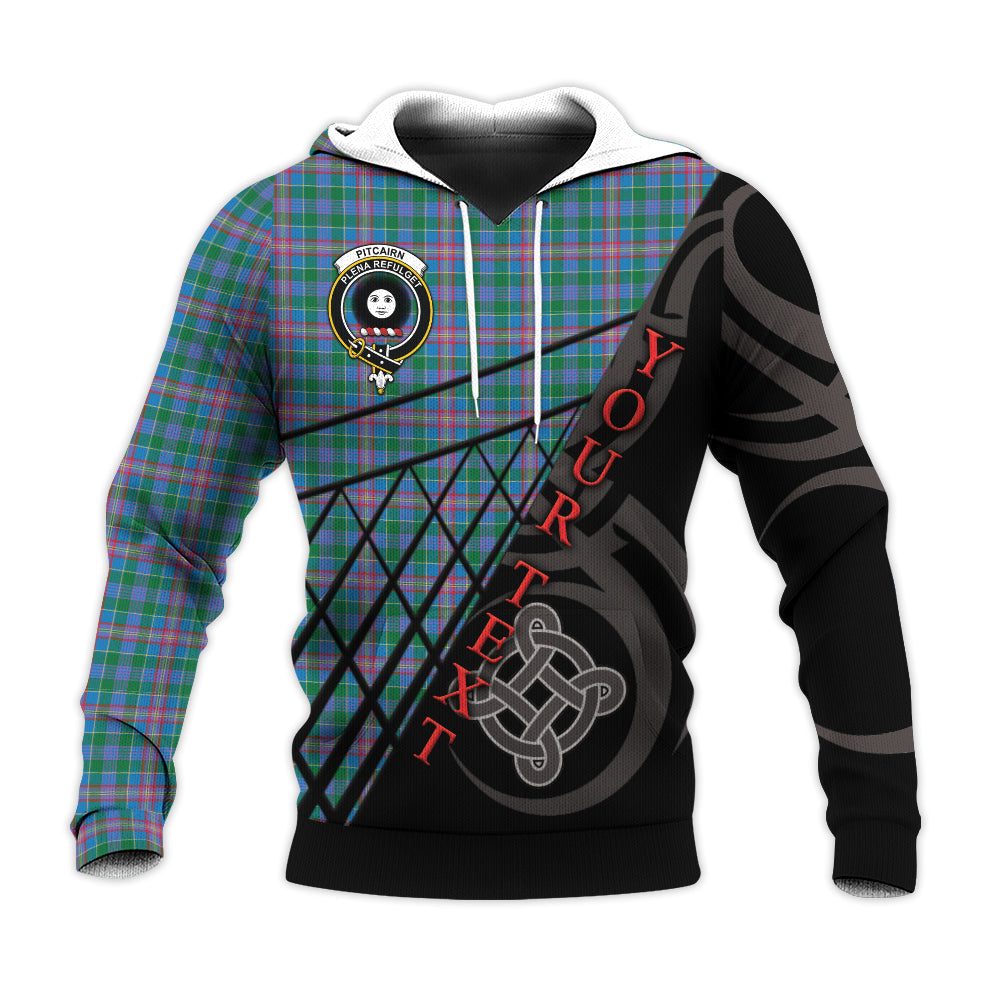 Printivon Pitcairn Hunting Knitted Hoodie Pattern Celtic Custom Text