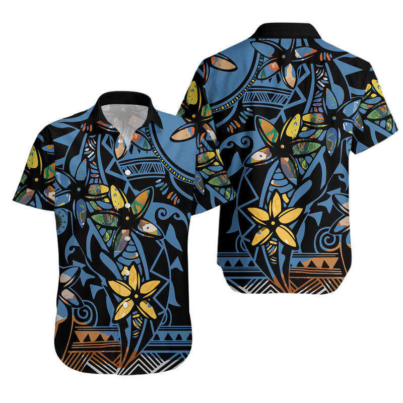 Plumeria Curve Polynesian Hawaiian Shirt