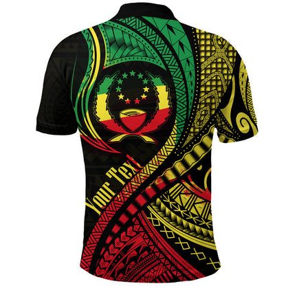 Custom Personalised Pohnpei Polo Shirt Federated States Of Micronesia Reggae Wave Style