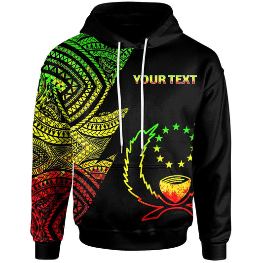 Custom Text Pohnpei Custom Personalized Hoodie Flash Style Reggae