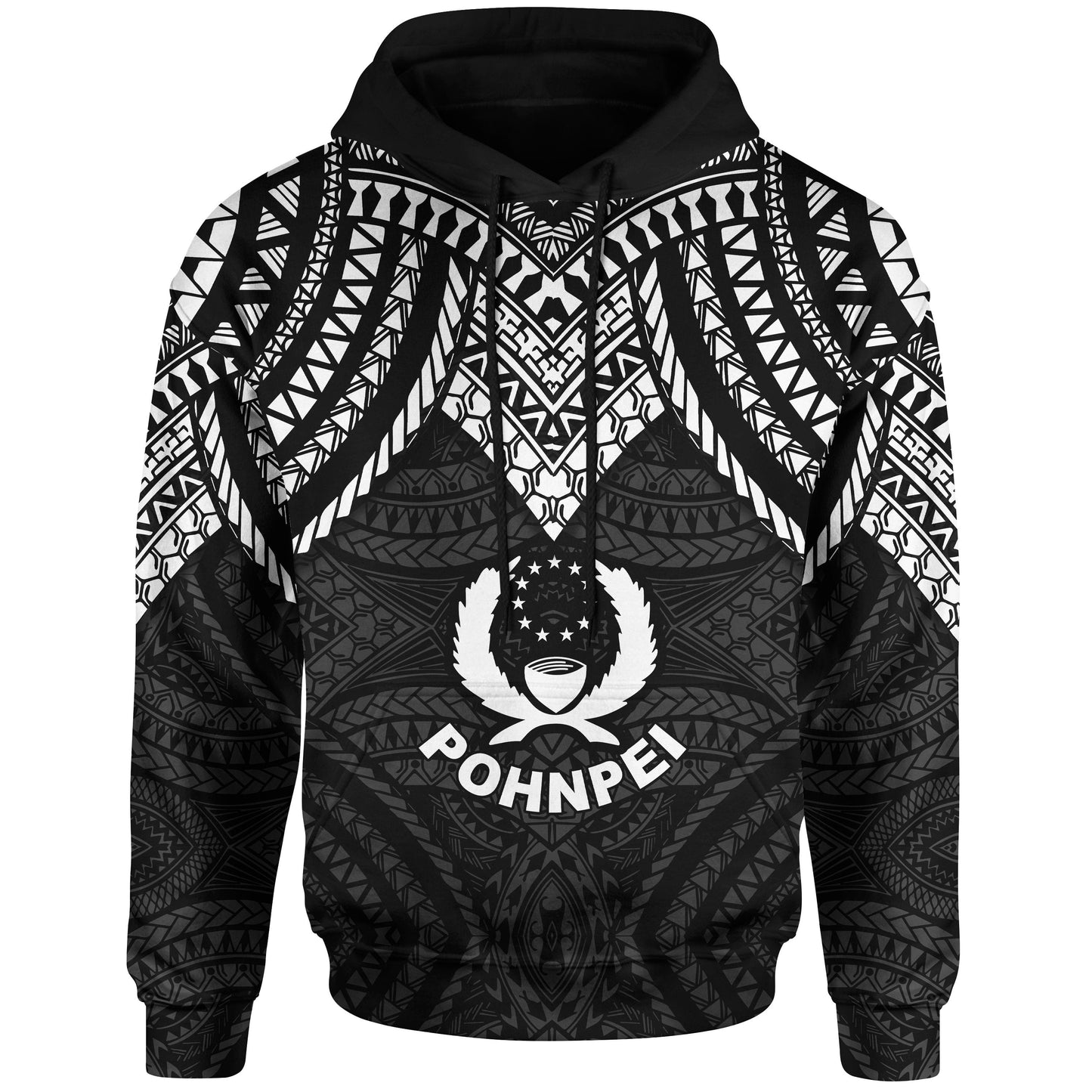 Pohnpei Hoodie Micronesian Pattern Armor Style