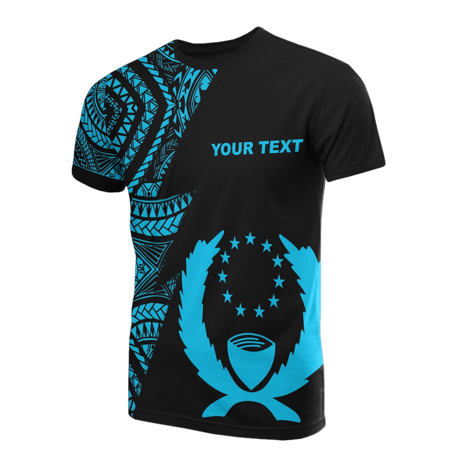 Pohnpei Custom Personalised T Shirt Micronesian Pattern Neon Style