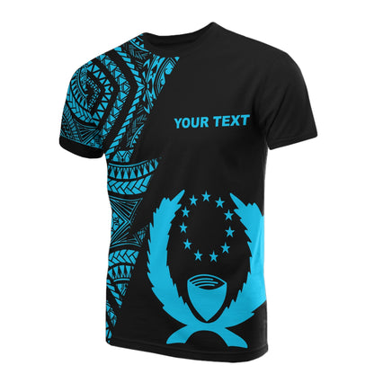 Pohnpei Custom Personalised T Shirt Micronesian Pattern Neon Style
