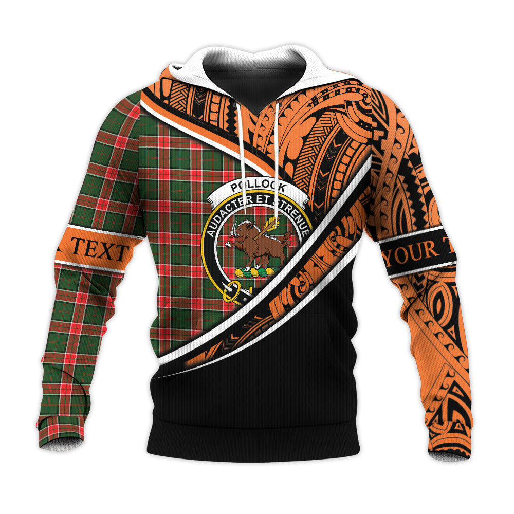 Printivon Pollock Modern Knitted Hoodie Pattern Polynesian Custom Text