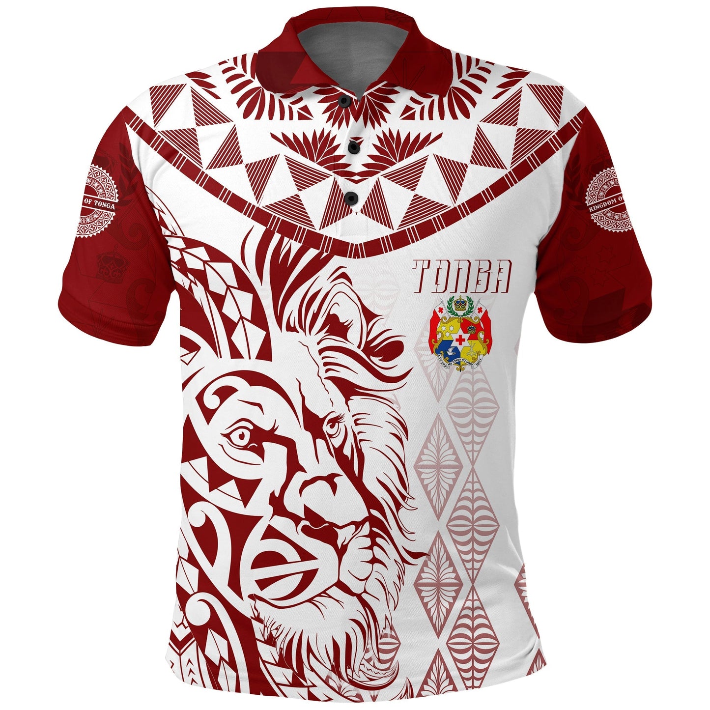 Tonga Personalised Polo Shirt Emancipation Day Lion Style