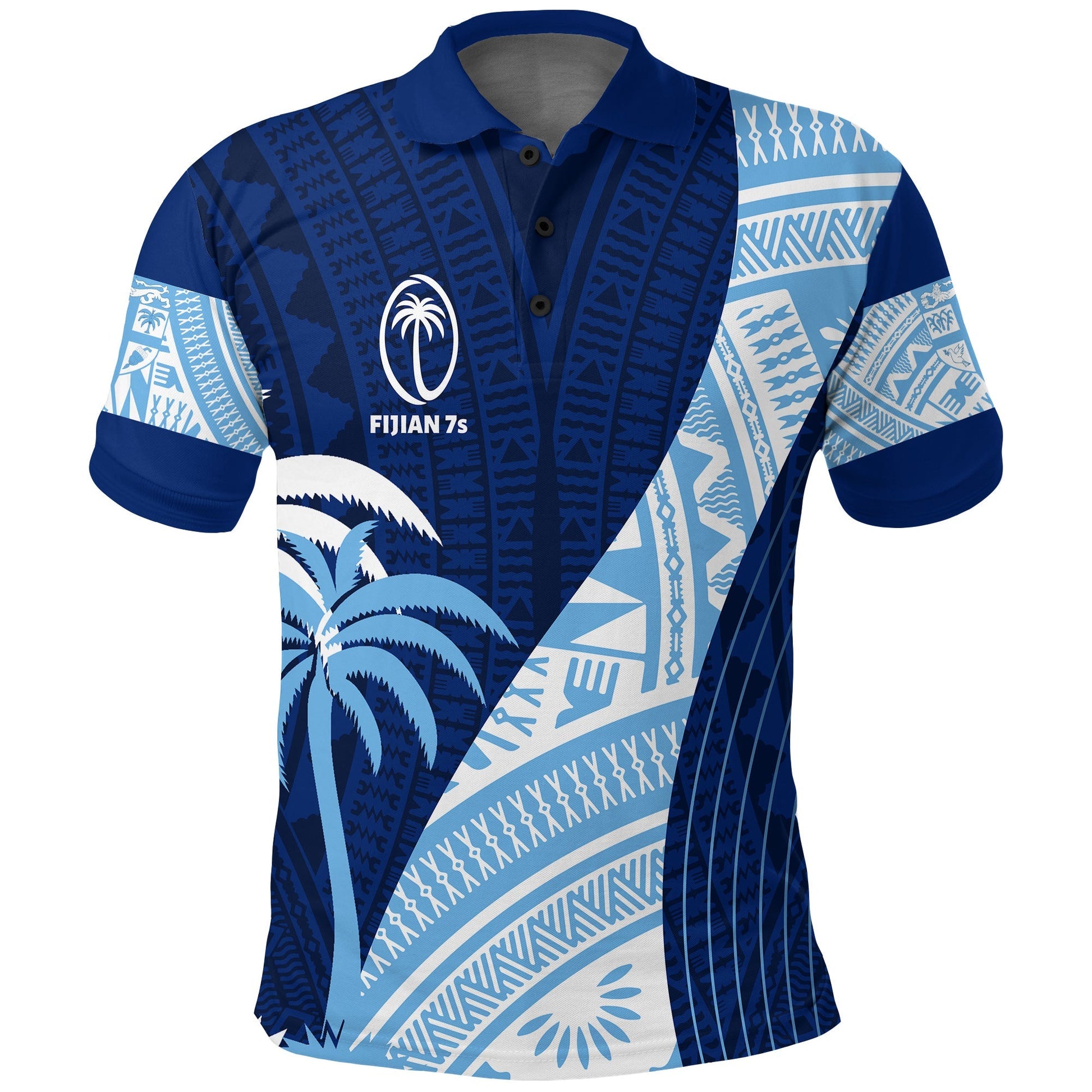 Personalised Fiji Sevens Polo Shirt Kaiviti Kesakesa