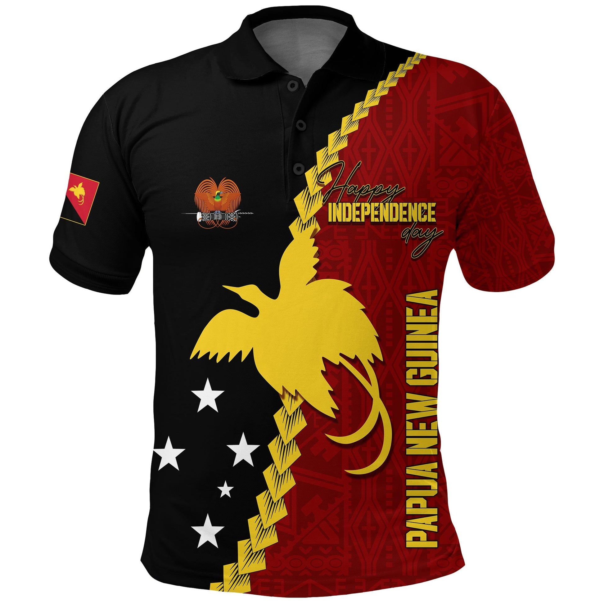 Personalised Papua New Guinea Polo Shirt 47th Independence Anniversary - Motu Revareva