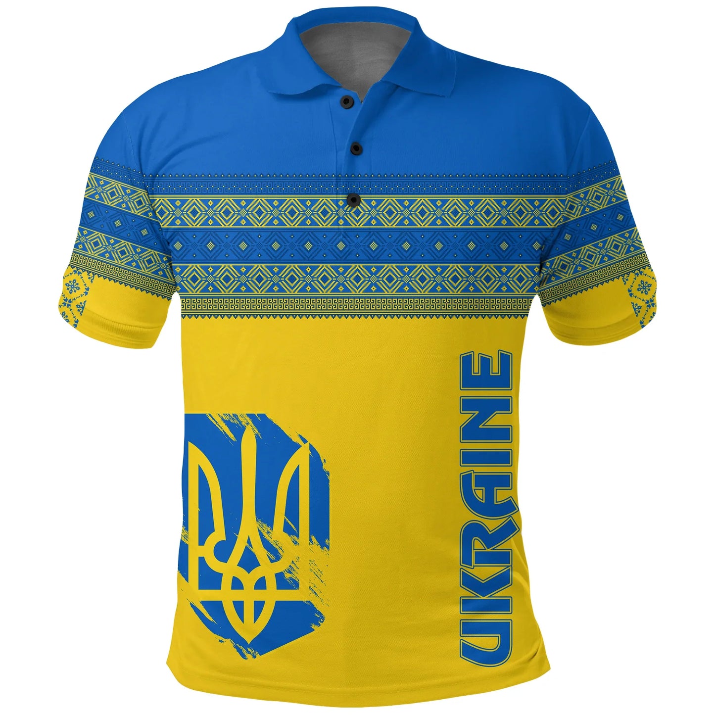 Ukraine Unity Day Polo Shirt Folk Style
