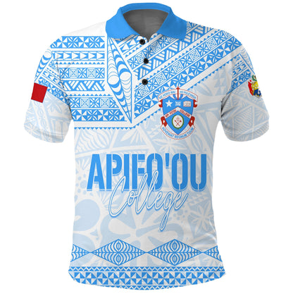 Personalised Tonga Apifo'ou College Polo Shirt Viva AFC - White