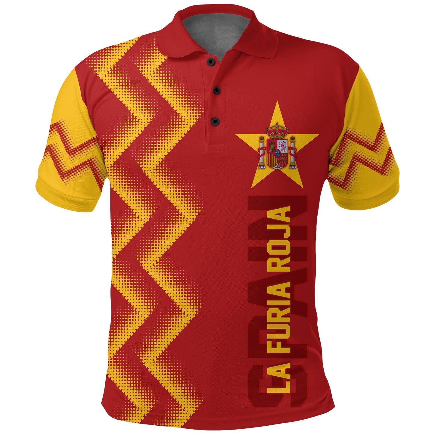 Custom Spain Polo Shirt Football 2022 The Red Fury