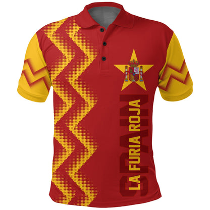 Custom Spain Polo Shirt Football 2022 The Red Fury