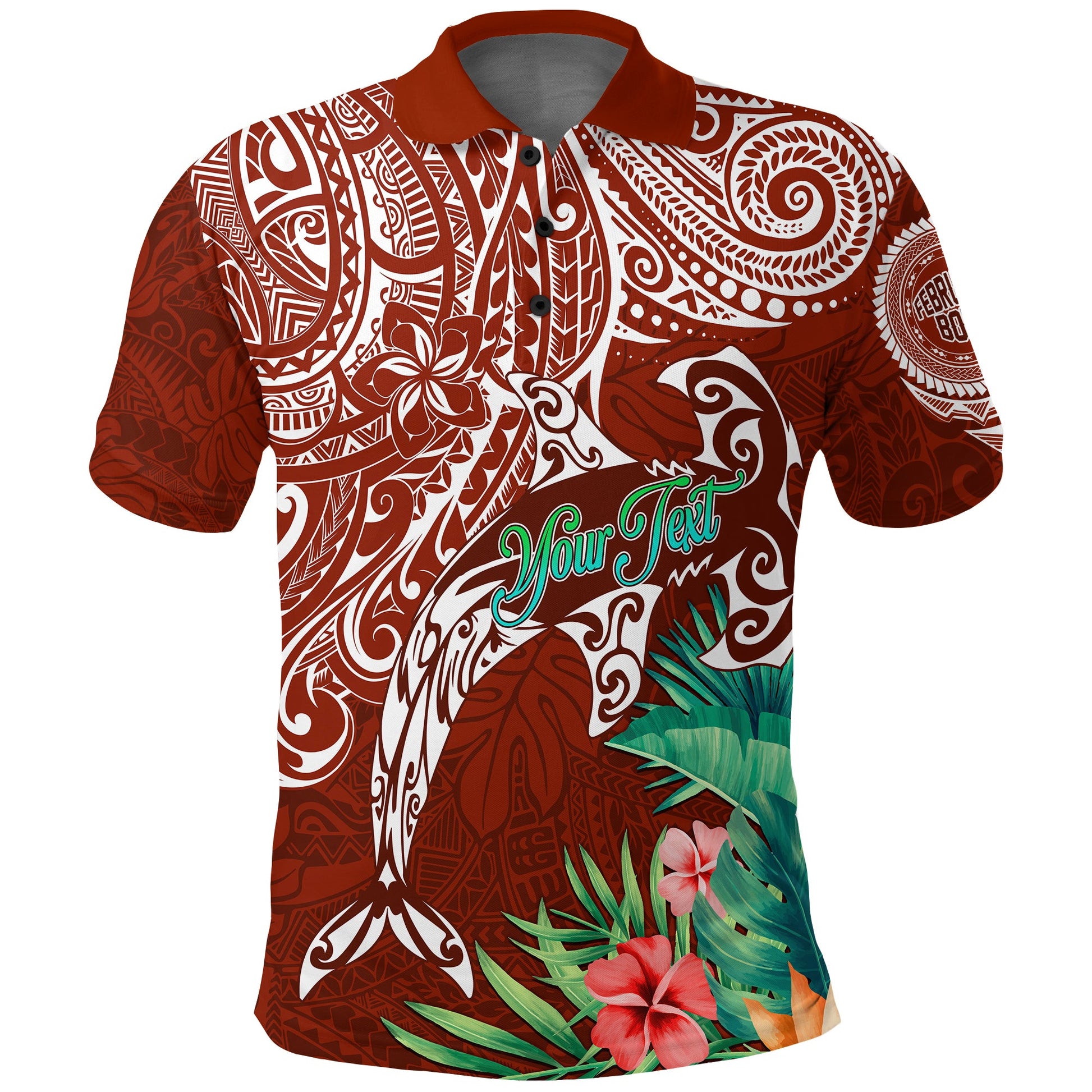 Custom Personalised Polynesian Birthday Polo Shirt Legends Are Born In February