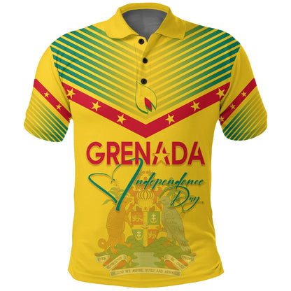 Grenada Polo Shirt Independence Day Geometric Style Ver 02