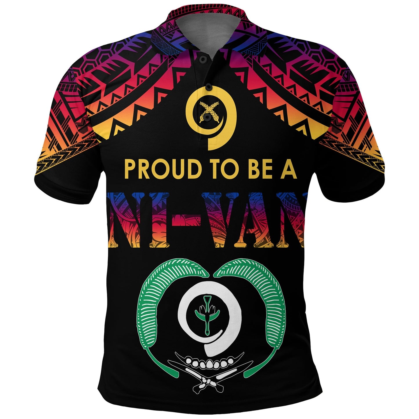 Vanuatu Proud To Be A Ni-Van - Polynesian Pattern Polo Shirt - Torba Province