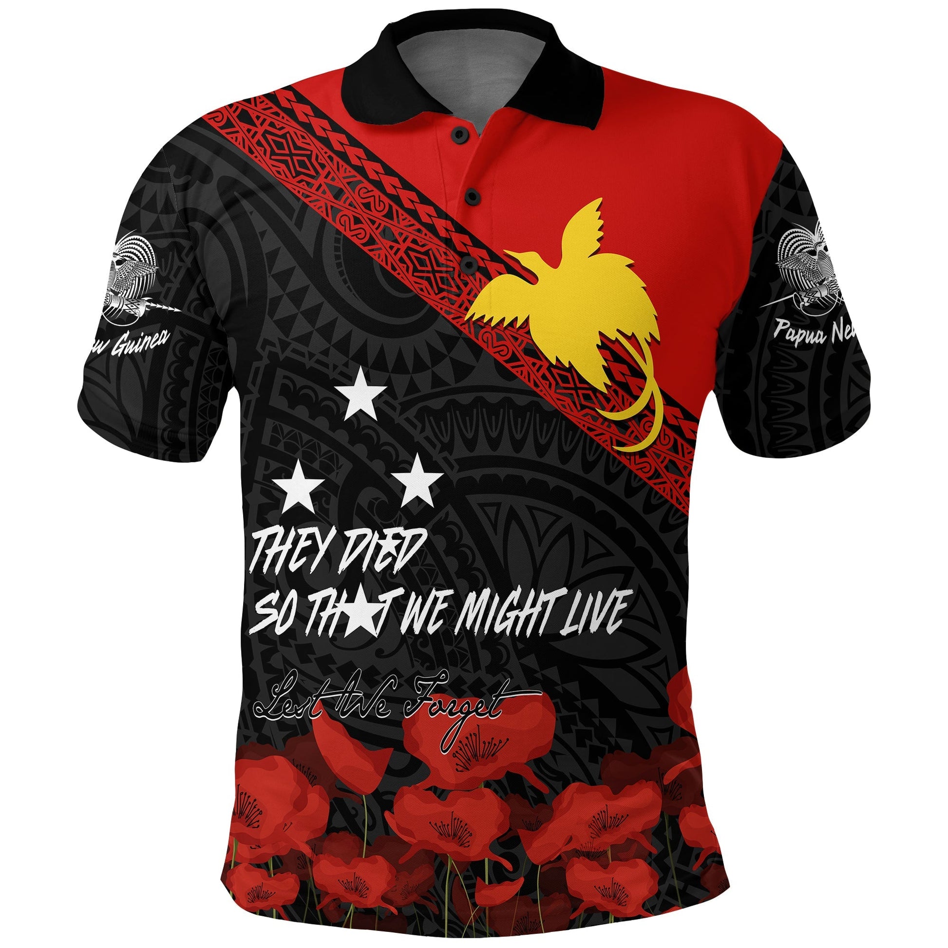 Papua New Guinea Polo Shirt PNG Remembrance Day