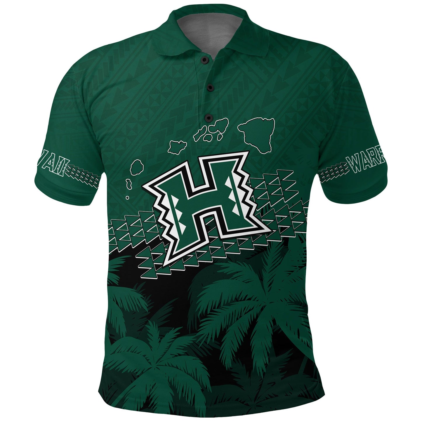 Personalised Hawaii Rainbow Warriors Polo Shirt Laau Pama