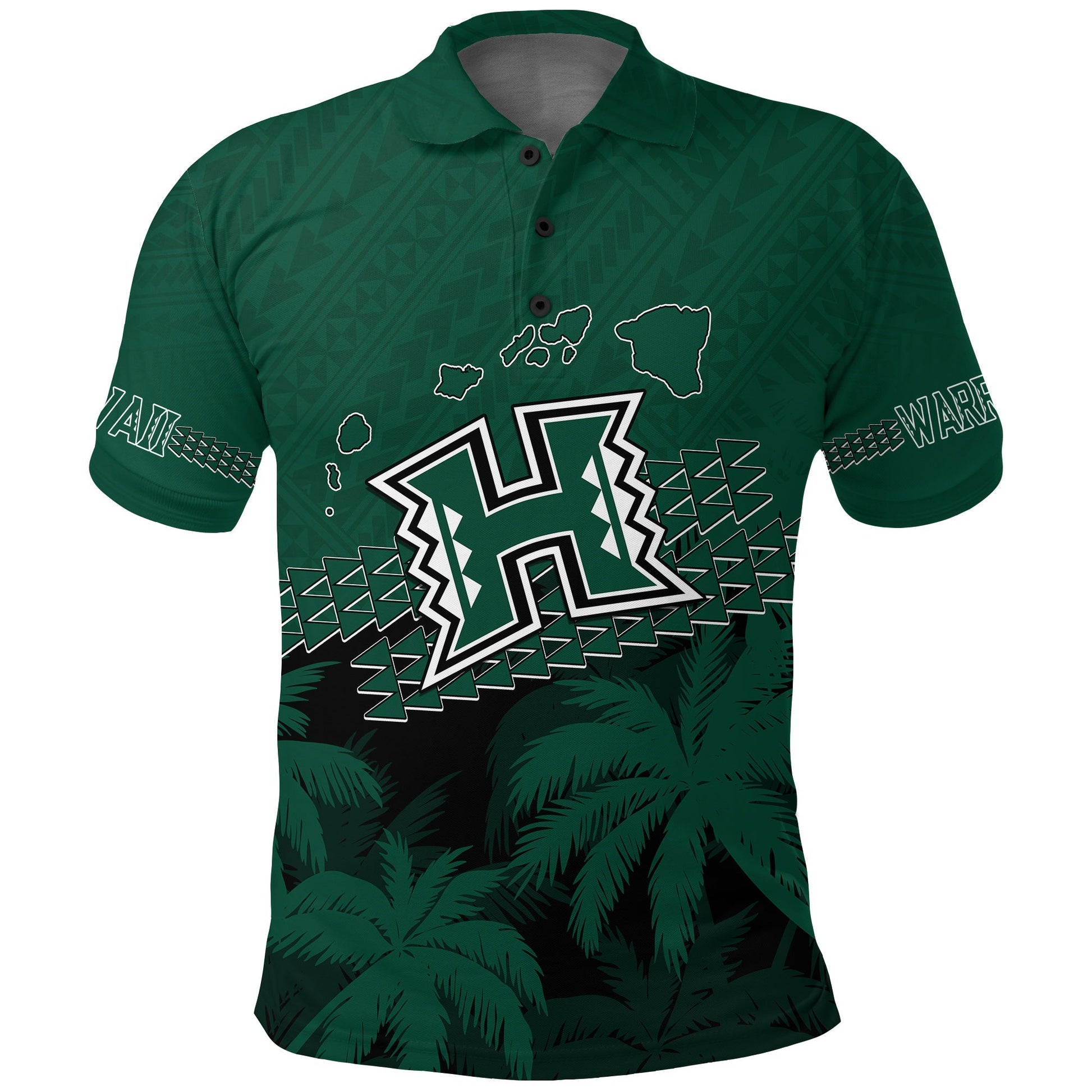 Personalised Hawaii Rainbow Warriors Polo Shirt Laau Pama