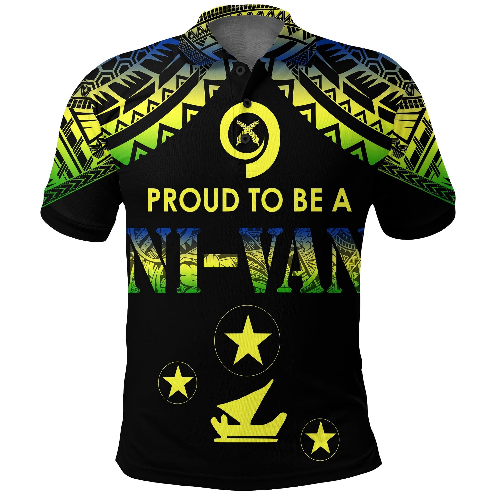 Vanuatu Proud To Be A Ni-Van - Polynesian Pattern Polo Shirt - Malampa Province