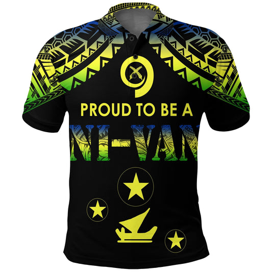 Vanuatu Proud To Be A Ni-Van - Polynesian Pattern Polo Shirt - Malampa Province