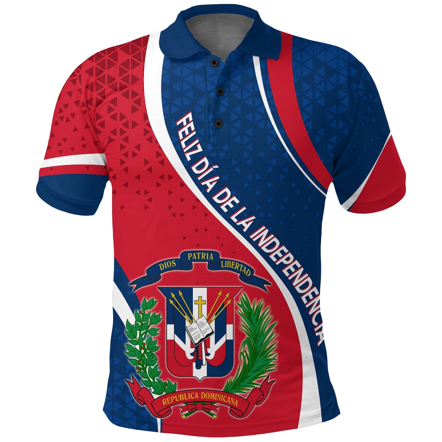 Dominican Republic Polo Shirt Independence Day Curve Style