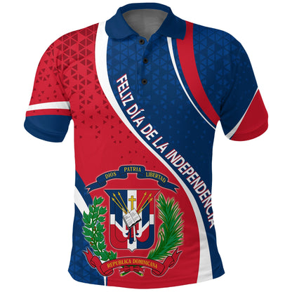 Dominican Republic Polo Shirt Independence Day Curve Style