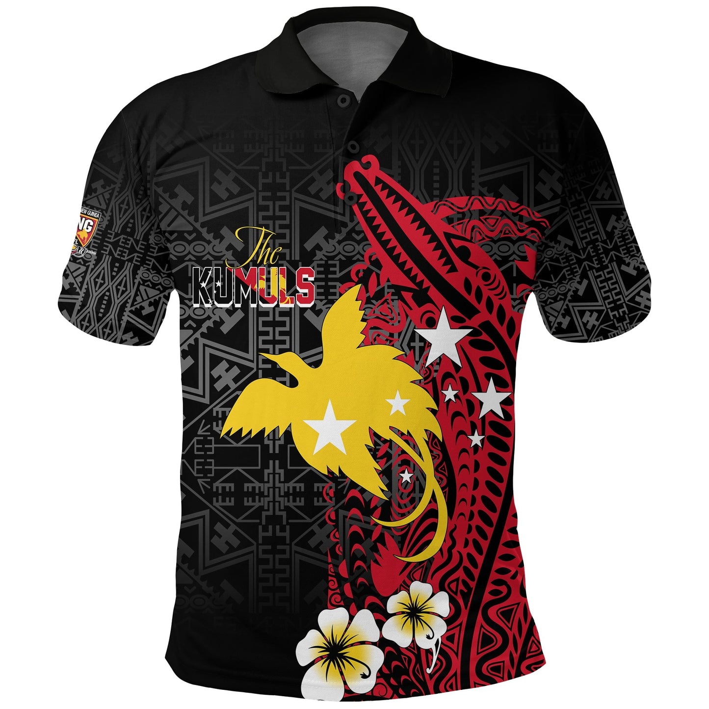 Papua New Guinea Independence Polo Shirt PNG Kumuls - Tribal Crocodile