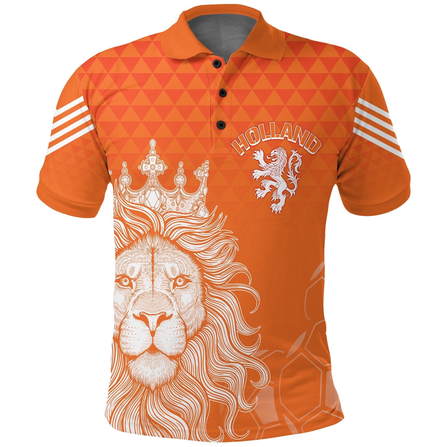 Custom Netherlands Polo Shirt Football 2022 Oranje Lions