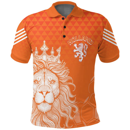 Custom Netherlands Polo Shirt Football 2022 Oranje Lions