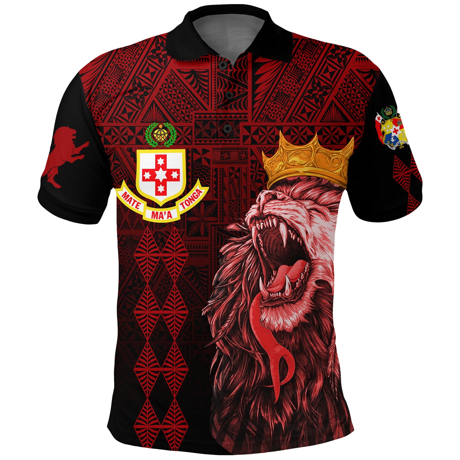 Kolisi Tonga 'Atele Old Boys Polo Shirt Red Lions