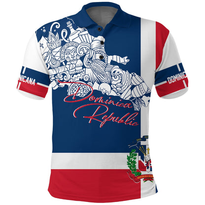 Dominican Republic Polo Shirt Independence Day Flag Style