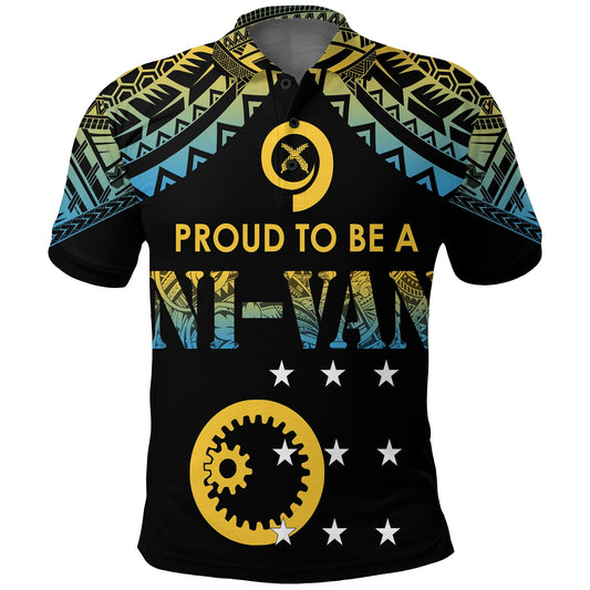 Vanuatu Proud To Be A Ni-Van - Polynesian Pattern Polo Shirt - Sanma Province