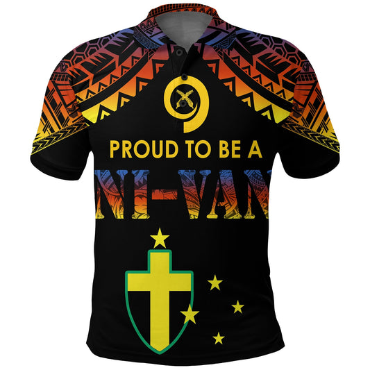 Vanuatu Proud To Be A Ni-Van - Polynesian Pattern Polo Shirt - Tafea Province